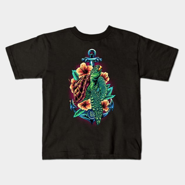 Turtle Kids T-Shirt by Hipedynamite
